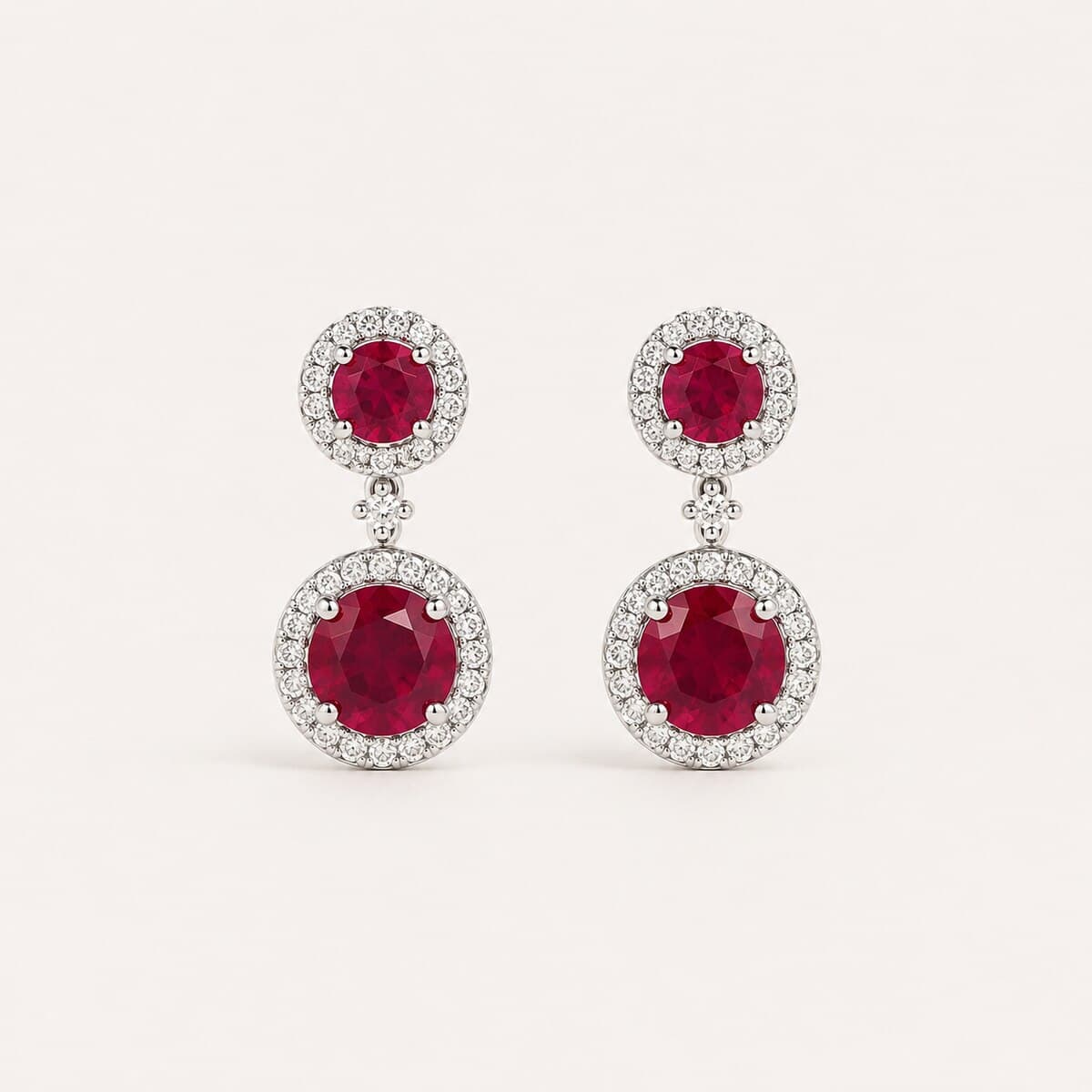 Ruby drop earrings